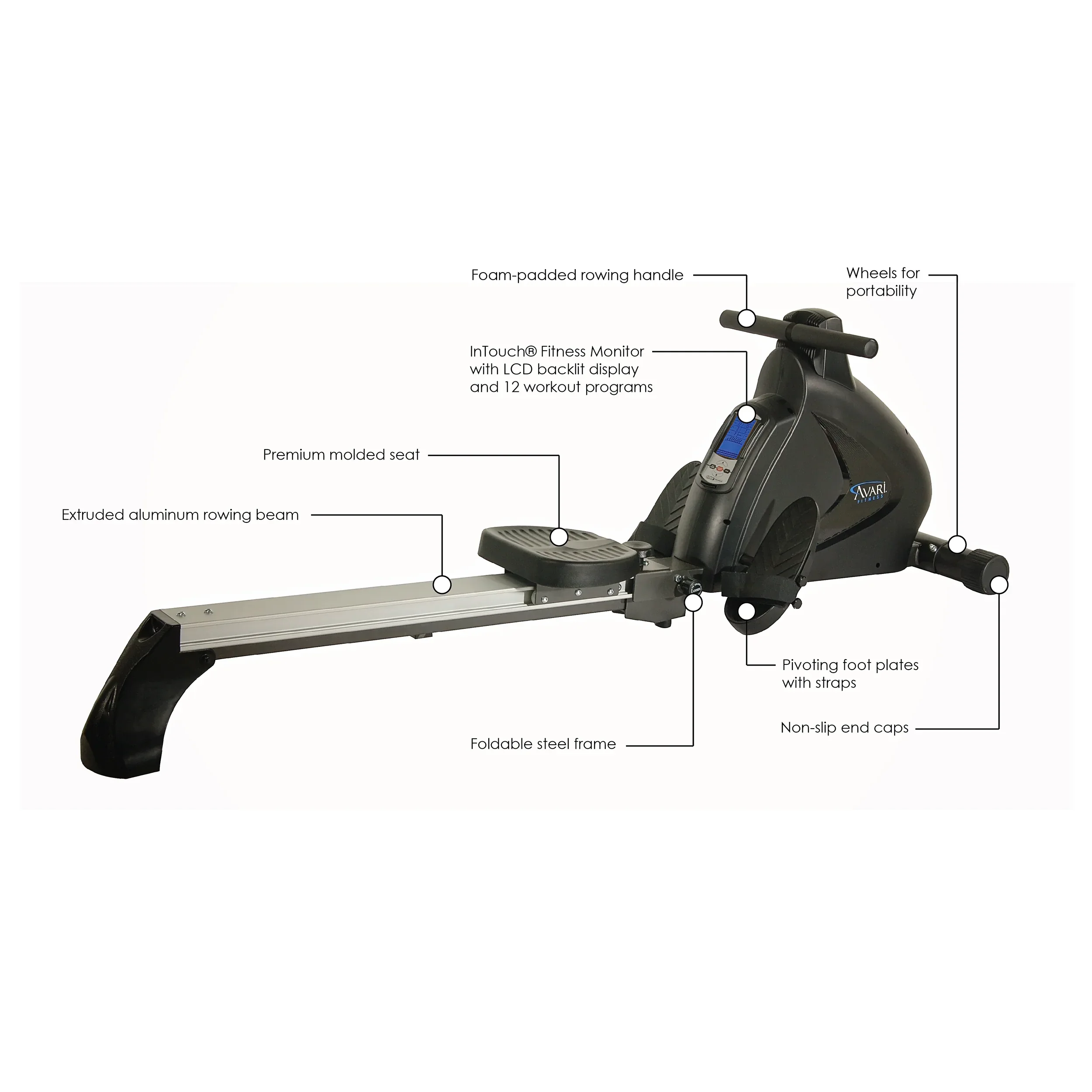 Avari® Programmable Magnetic Rower - Image 3